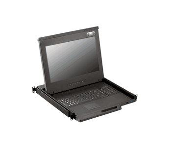 1U 17" Sunlight Readable FHD LCD Console Drawer 1920x1080 1000nits 8-Ports 2K HDMI USB KVM, 104 key keyboard w/ touchpad