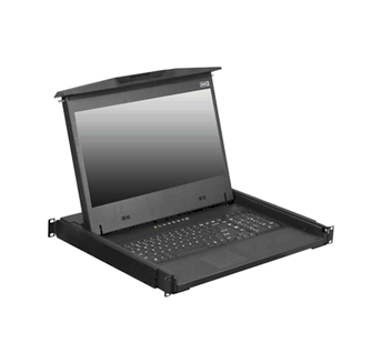 1U 17.3" Ultra Short Depth LCD Console Drawer with 4K 3840x2160 Native Resolution 400mm Chassis Deep with 19.1lb only