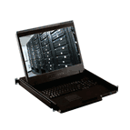1U 19"W PS/2 DB-15, Combo PS/2 and USB 8-port KVM, local console, 104 key notepad keyboard w/ touch pad (Ge), w/ NE-6 x 8 580mm 22.8" Deep (MODEL: NW119S8e)