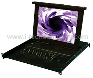 1U Clamshell (1.75) 17" Samsung 1280x1024 (SXGA) Ultra Thin (For Touch). Design with a 17" Frame. It is a versatile rack drawer for customization. Many KVM Backs will Fit, Better Cable Management. (Model: DHS117SUT)