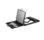 1U, Dual Slide Rail, 17" 1280x1024 LCD keyboard Drawer VGA D-Sub 15 pin, USB or PS/2 keyboard Mouse