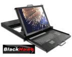 1U Dual Slides Rackmount 15"/17"/19" LCD Monitor Keyboard Drawer w/ 8 or 16-ports KVM