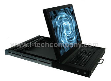 1U Lay flat (1.75) 19" 1280x1024 (SXGA) High Bright. All Aluminum with a 30" Frame. It has good KVM Support, Better Cable Management. (Model: DHA1619HB)
