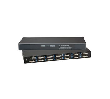 1U Rackmount 12-port DVI-D, USB, Audio KVM Switches with OSD Support 1920 x 1200,  6pcs of NC-6  6ft long KVM cable (server end - DVI-D + USB + audio; KVM port - DVI-D + USB). Note: No Cascade