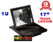 1U Rackmount 17" LCD Monitor w/ 16-port CAT5 KVM Switches Keyboard Drawer . Model:(NVP117C16e) w/ Touch-Pad & (NVP117C16b  ) w/ Trackball, all 16ports CAT5 KVM comes with (Model: IF-DUSB) 8pcs