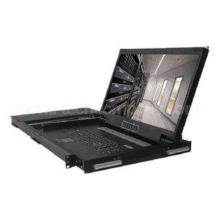 1U Rackmount 23.6" 1920 x1080 integrated with Durable 104- key keyboard and touch pad. USB (additional one USB local console) & PS2 448x42x775mm (WxHxD) / 15.5KG