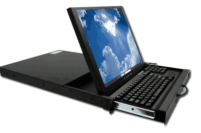 1U Server Console 19-inch TFT LCD Keyboard Drawer w/ option Trackball (Model: NVP1619d) & Touch-pad (Model: NVP1619t)