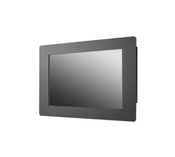 20.1" LCD Monitor 1600x200 / 300nits, All Aluminum Panel Mount (with 6mm Front Bezel) with FULL IP66 and Resistive Touch VGA, DVI, USB (for Touch use)