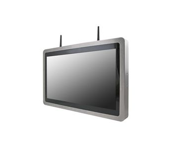 21.5" 1920x1080 250nits Full IP66/IP69K Stainless Steel Panel PC, PCAP Touch (F1 Stepping CPU) with Intel J3455/4GB RAM / 128GmSATA /5*M12(LAN/2x2USB/COM/DCin)/ VentValve/ EMX-APLP/ Windows 10