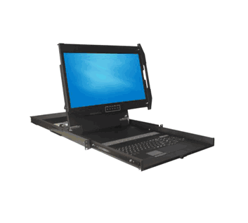 23.8" FHD LCD Console Drawer 1920x1080, 250nits, view (178/178) with 16 port KVM GA-USB and VGA-PS/2 Combo Interface Pivot Screen( Model: ASK2400S-S16e )