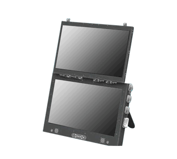 23.8" Rugged Multi-Head HYDRA Design (Dual Configuration) Rackmount Display 4K Resolution High Brightness 1000nits w/ PCAP Touch (Model: DF2D2380K)