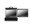2U 17.3" 4K Multi-display Console Drawer with 8-Ports 4K HDMI USB KVM, 104-key keyboard with trackball (RH mounted)