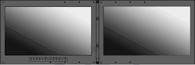 Standalone 21.5"  1920 x 1080  1000nits widescreen Dual LCD  with VESA Only, DVI+VGA+HDMI on each screen, VESA mounting on center screen, Center and right swing. 