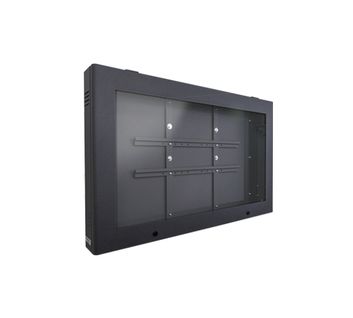 32" LCD Screen NEMA4 Enclosures (For 27"-32") 36.5"x24.5"x6" Outside, 33.5"x22"x5" Inside. Black Powder Coated Steel Enclosure including Flush Mounted Keyed Compression Locks, 2 3/8", Grommet for Cable Entry LCD Mounting Brackets, Shatter Proof Lexan Window, and Fan and Filter System. Enclosure is Theft, Dust, and Waterproof (NEMA 4 Rated) 32" LCD Screen NEMA4 Enclosures (For 27"-32") 36.5"x24.5"x6" Outside, 33.5"x22"x5" Inside. Black Powder Coated Steel Enclosure including Flush Mounted Keyed Compression Locks, 2 3/8", Grommet for Cable Entry LCD Mounting Brackets, Shatter Proof Lexan Window, and Fan and Filter System. Enclosure is Theft, Dust, and Waterproof (NEMA 4 Rated)