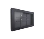 32" LCD Screen NEMA4 Enclosures (For 27"-32") 36.5"x24.5"x6" Outside, 33.5"x22"x5" Inside. Black Powder Coated Steel Enclosure including Flush Mounted Keyed Compression Locks, 2 3/8", Grommet for Cable Entry LCD Mounting Brackets, Shatter Proof Lexan Window, and Fan and Filter System. Enclosure is Theft, Dust, and Waterproof (NEMA 4 Rated)