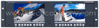 3RU, Dual 7, 16:9 Screens, RM HD-SDI and SD-SDI Series single and dual inputs (Model: RM-3270W-HD)
