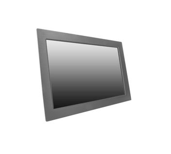 43" LCD Monitor, 1980x1080, 450nits, VGA, DVI, HDMI, USB (for Touch use) and 100-240VAC Power Cord with PCAP Touch, Speakers, Panel Mount Design / Clamp with Wall Mount