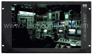 6U Wide 17" TFT SAMSUNG LCD Rackmount Monitor Flat Panel 1920 x 1080 withVGA + DVI-D + HDMI w/ speaker + BNC + S-Video + Audio