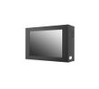 IP65 Front and IP54 Rear Chassis, Wide 7" LCD monitor, 800x480 LED-800nits, VGA, HDMI, PCAP Touch USB (Touch) Wide View (160/160) Wide Temp (-30~80C), Compliance EN50155 (for EMC, Vibration, and Temperature), Built-In Auto Light Sensor Power Lock Cable Type Connector: 12VDC-IN w/ Adapter