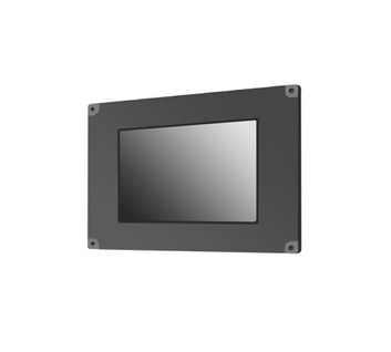 Flush Mount, Wide 7" LCD Monitor, 800x480, LED-400nits, WV(160/160), Wide Temp(-30~80C), VGA, DVI inputs. Power 9~36V DC input Compliance to the EN50155 standard and EMC