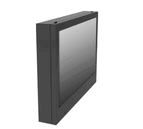 80" Black Powder Coated Steel TV Enclosures including  Flush Mounted Keyed Compression Locks, 2 3/8&quot; Grommet for Cable Entry, Enclosure is Theft, Dust, and Water proof  (NEMA 4 Rated), LCD Mounting Brackets, Shatter Proof Lexan Window, and Fan and Filter System.