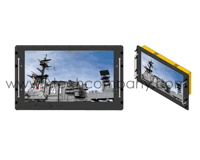 8U Military Grade Chassis mount IP65 Drip Proof, 21.5" TFT Active Matrix LCD, 1920 x 1080, 250nits VGA, DVI-D, Composite Video (Model: EMPKW2150)