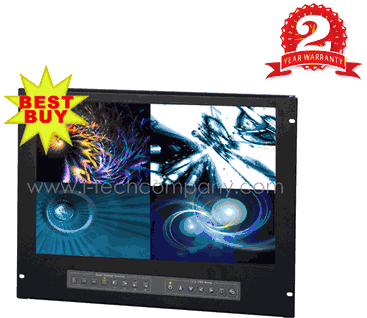 9U 22" Widescreen LCD Quad Display (Model: NQW922)