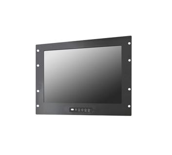 9U Rack Mount 20.1" Industrial Panel Front IP65 1600x1200, 300nits, Resistive Touch with ON_OFF Switch Control / Front IP65 with VGA, DVI, USB ( for Touch use ) and 100-240VAC Power Cord