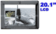 9U Rugged Military Rackmount 20.1" LCD Monitor up to eight video Picture-in-Picture (PIP) display inputs. Options Touchscreen, BNC, DVI and MIL-circular (Model: Zmil-RP920)