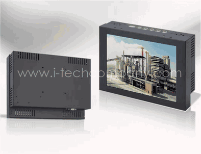 Chassis, 12.1" LCD monitor, 1024x768, LED 1000 nits, VGA input with 6mm SAW Touch (Model: ECH1210XHB-SWG)