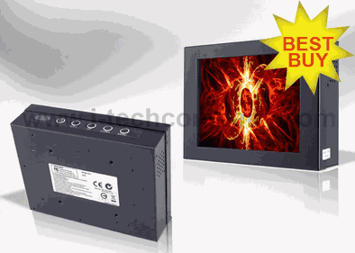 Chassis, 6.4" LCD monitor, 640 x 480, 350 nits with 6mm SAW Touch (Model: ECH640-SWG)