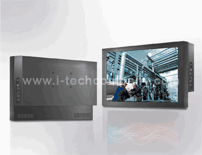 Chassis Mount 17.3 " LCD monitor, 1920 x 1080, 200 nits VGA Input, Side OSD, including rear screw/Clamp/VESA Mount  with 5 Wire Resistive Touch Screen and USB Controller (Model: ECHW1730-TR)
