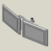 Dual Side by Side LCD Ceiling Mount (Model: LCDC2)