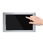 Fanless 15.6" Front IP65 Silver Aluminum Touch Panel PC 6th Gen Intel i3 6100U / i5 6300U / i7 6600U processors 4 x USB, 2 x RS232, 2 x GLAN, 1 x HDMI, 1 x DP with 5 Wires Resistive touch (MODEL: KCPCW1560)