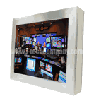 Fanless Sunlight Readable 1000nits 15"  Fully  IP65 Stainless Steel industrial Panel PC with 5 wires resistive touch screen (Intel i3 4010U industrial main board (CPU on board) + fully IP65  stainless  steel  chassis(silver) with external heat sink in the back side + DC in external power adapter +2 x RS232 + 1 x USB + 1 x GLAN + VESA mounting: 100 x 100mm + Resolution: 1280 x 1024dpi) (Model: KSP1500HB-i3)