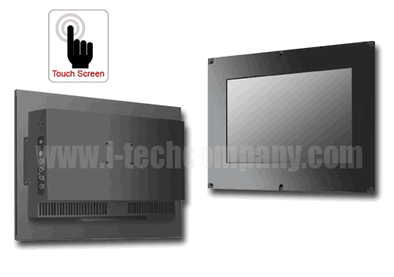 Flush Mount 15.6" Wide LCD monitor, 1920 x 1080, LED 250 nits, VGA inputwith Projective Capacitive Touch (1-2mm) USB Controller (Model: EFMW1560A-PCT)