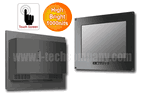 Flush Mount (OSD front) 12.1" LCD monitor, 1024 x 768, LED 1000 nits, VGA input with Projective Capacitive Touch (1-2mm) USB Controller (Model: EFMF1210AHB2-PCT)