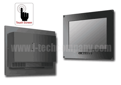 Flush Mount (OSD front) 12.1" LCD monitor, 800 x 600, LED 450 nits, VGA input, WV(178/178) and WT(-30~70?) with Projective Capacitive Touch (1-2mm) USB Controller (Model: EFMF1210WVWT-PCT)