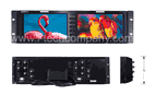 High Resolution Dual 8" Rack Mounted TFT-LCD Monitor (Model: M-1080D)
