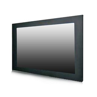 IP65 Front Panel Mount (Metal-5mm) Wide 21.5" LCD Monitor, 1920x1080, 250nits, VGA, HDMI, DVI Input, Rear OSD, including rear screw/Clamp/VESA Mount with 5 Wired Resistive Touch Screen Monitor w/ USB Controller.