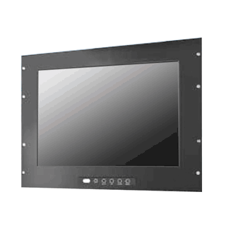 IP65 front rack mount, 17.3" LCD Monitor, 1920x1080, LED-300nits EMI mesh with connector VGA MIL 38999, DVI MIL 38999 and Power MIL 38999, temp -20C to + 60C