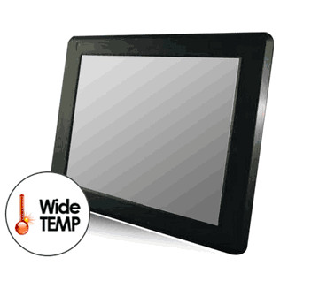 IP65/NEMA4 Wide Temp Panel Mount (Aluminum-6mm) 17" LCD Monitor, 1280x1024, 1500nits LED   VGA+DVI+HDMI Input, Rear OSD, including rear Clamp mount/VESA Mount, Wide Temp  -30C~85C + Integrated 17"- 5 Wires Resistive Touch with USB Controller