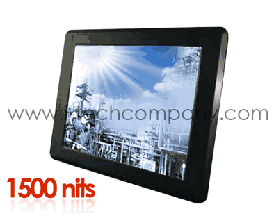 IP65/NEMA4 Wide Temp Panel Mount (Aluminum-6mm), 17" LCD monitor, LED VGA + DVI Input, Rear OSD, including rear Clamp mount/VESA Mount (Model: YPM1700PHB2)