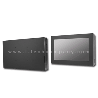 IP66 Front Military Grade Rugged Chassis Mount, 10.1" wide LCD monitor, 1366x768, LED-1000 nits, VGA HDMI DVI, AC-IN w/ Built-in Power, Comply MIL-STD-810G Vibration and shock. (Model: EMCMW1010HDHB)