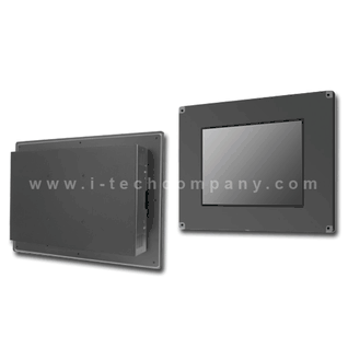 IP66 Military Grade Rugged Flush mount, 10.1" wide LCD monitor, 1280x800, LED-200 nits, VGA HDMI DVI, AC-IN w/ Built-in Power, Comply MIL-STD-810G Vibration and shock, Power comply MIL-STD-1275D. (Model:EMFW1010X)