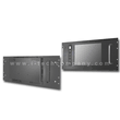 IP66 Military Grade Rugged Rack Mount, 12.1" LCD monitor, 1024x768, LED-1000 nits, WT(-30C~70C), VGA HDMI DVI, AC-IN w/ Built-in Power, Comply MIL-STD-810G Vibration and shock, Power comply MIL-STD-1275D. (Model: EMR1210XHBWT)