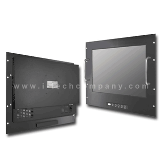 IP66 Military Grade Rugged Rack Mount, 17" LCD monitor, 1280x1024, LED-1000 nits, WT(-30C~80C), VGA HDMI DVI, AC-IN w/ Built-in Power, Comply MIL-STD-810G Vibration and shock, Power comply MIL-STD-1275D. (Model: EMR1700HBWT)