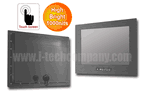 IP66 Panel Mount(OSD front), 12" LCD monitor, 1024 x 768, LED 1000 nits, VGA input, w/o-Speaker, w/ Ext. Adapter, IP66 cables with Projective Capacitive Touch (1-2mm) USB Controller (Model: EPMF6-1210AHB2-PCT)