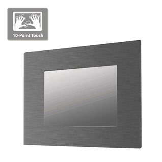 IP66 Panel Mount (OSD rear) 10.1" Wide LCD monitor, 1280 x 800, LED-300nits, VGA input, WV(160/160), WT(-20~60?), w/o-Speaker, w/Ext. Adapter, IP66 cables with 10 points Projective Capacitive Touch (1-2mm) USB Controller (Model: EPM6-W1010AWVWT-PCT10)
