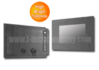 IP66 Panel Mount (OSD rear) 10.1" Wide LCD monitor, 1366 x 768, LED 1000 nits, VGA input, w/o-Speaker, w/ Ext. Adapter, IP66 cables (Model: EPM6-W1010BHB2)